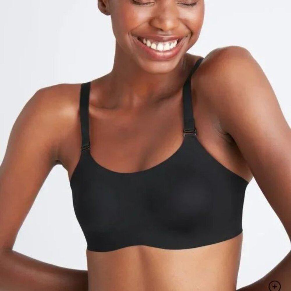 Knix Women's Un-Padded Evolution Bra in Black/Nude